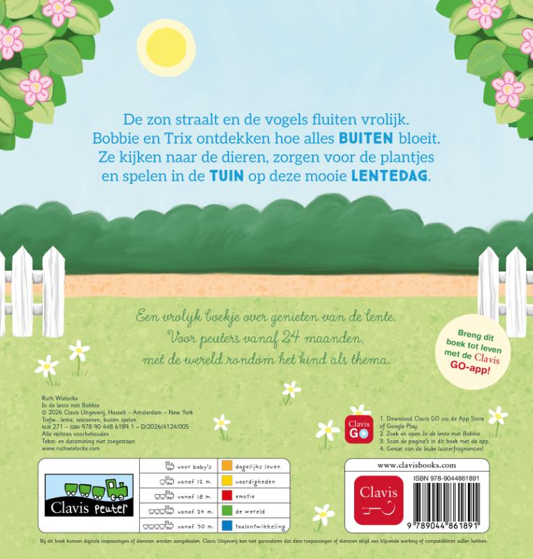 Achterkant van In de lente met Bobbie