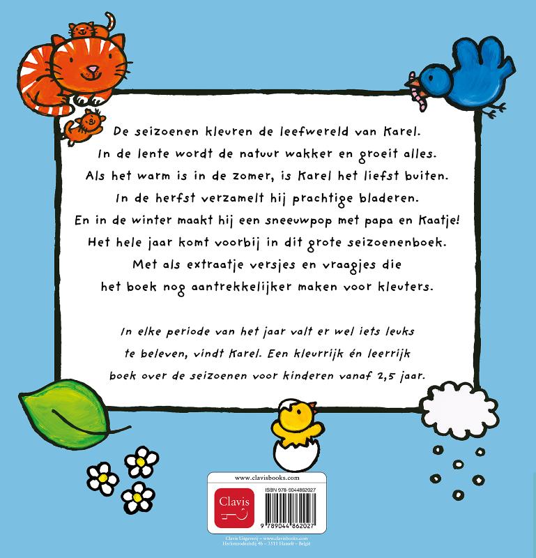 Achterkant van Karels grote boek over seizoenen