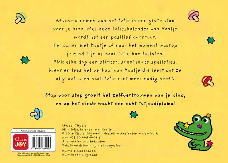 Achterkant van Mijn tutjeskalender met Kaatje