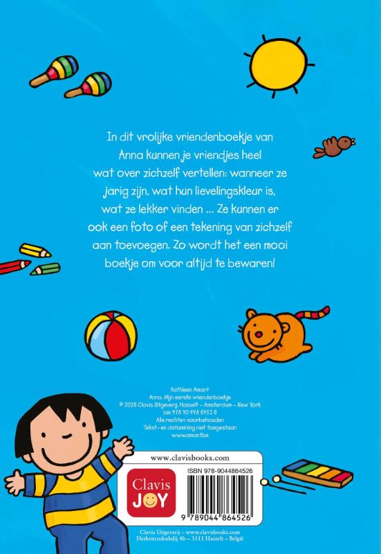 Achterkant van Mijn eerste vriendenboekje