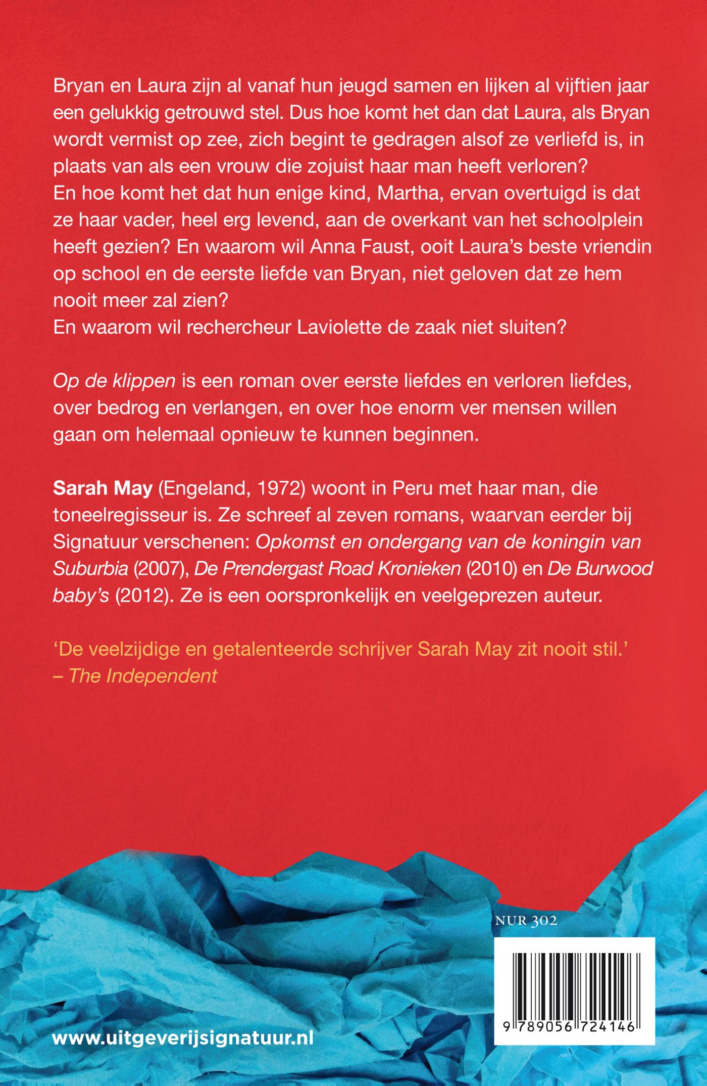 Achterkant van Op de klippen