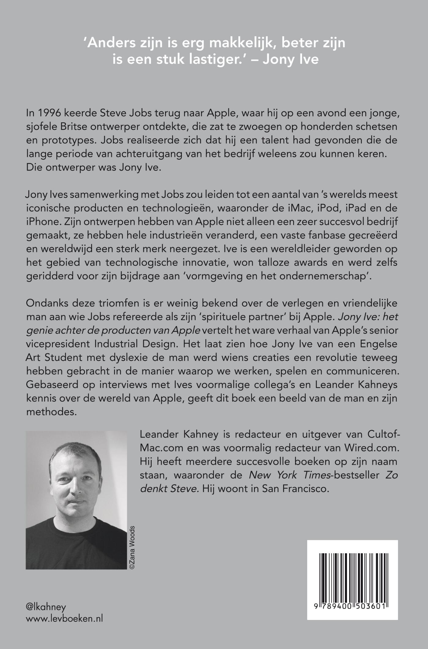 Achterkant van Jony Ive