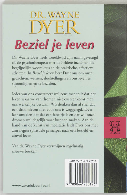 Achterkant van Beziel je leven