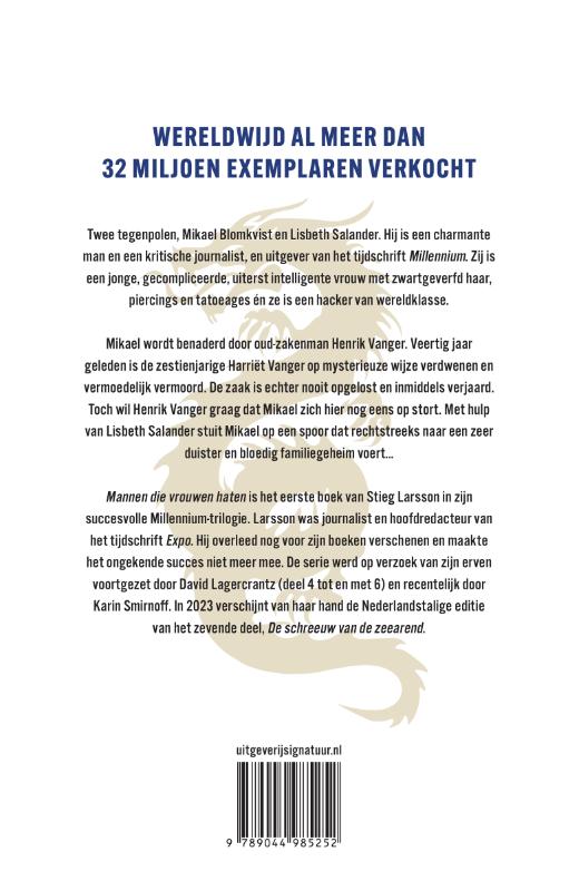 Achterkant van Mannen die vrouwen haten