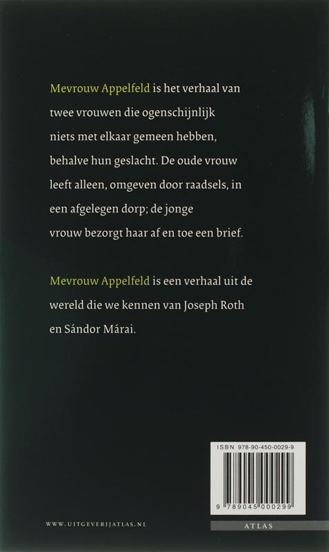 Achterkant van Mevrouw Appelfeld