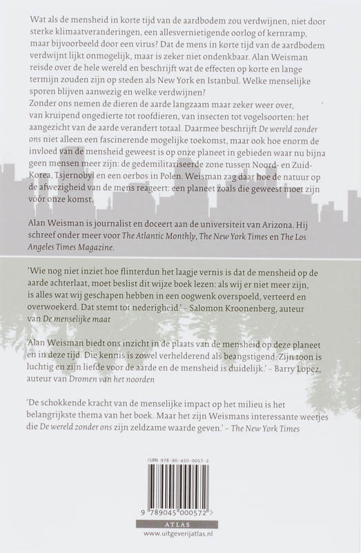 Achterkant van De wereld zonder ons