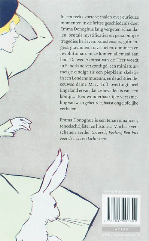 Achterkant van De vrouw die konijnen baarde