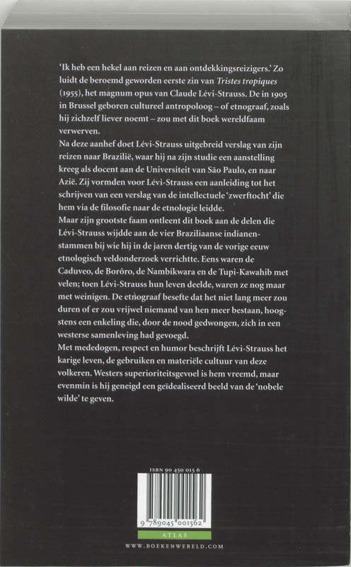 Achterkant van Het trieste der tropen