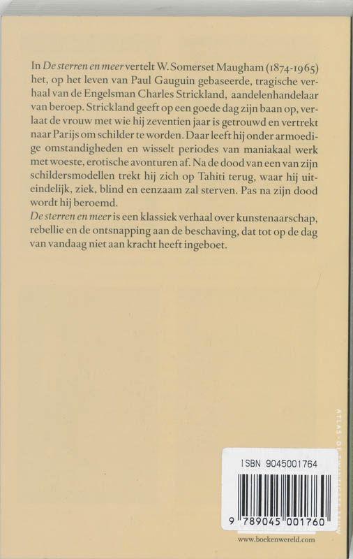 Achterkant van De sterren en meer