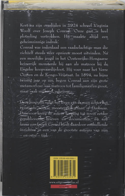 Achterkant van De vele levens van Joseph Conrad