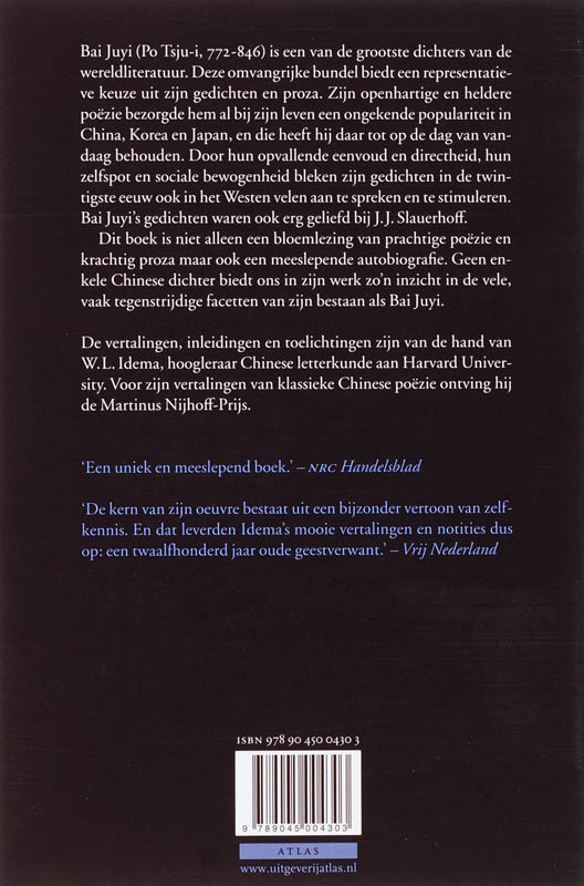 Achterkant van Gedichten en proza