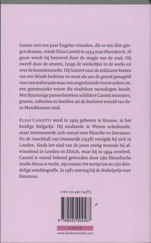 Achterkant van Stemmen van Marrakech