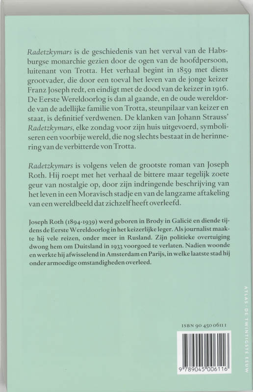 Achterkant van Radetzkymars