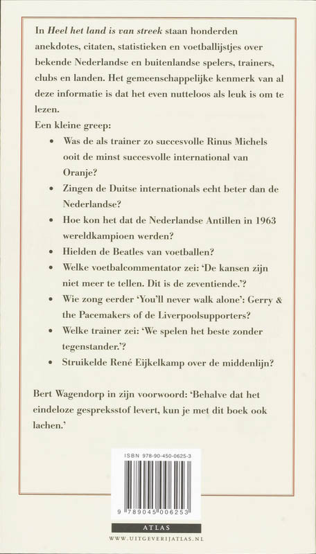 Achterkant van Heel het land is van streek