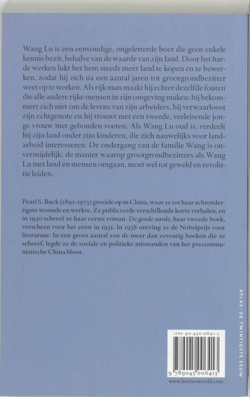 Achterkant van De goede aarde