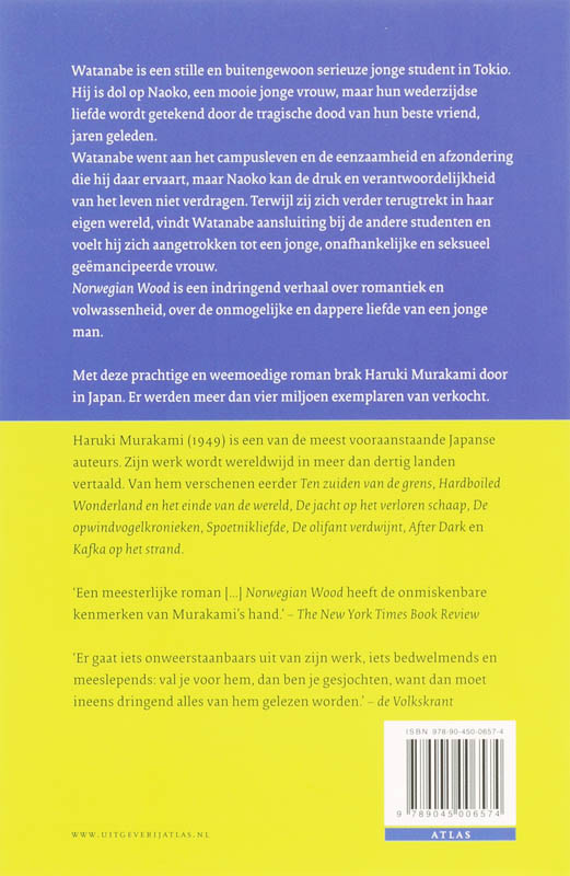 Achterkant van Norwegian Wood