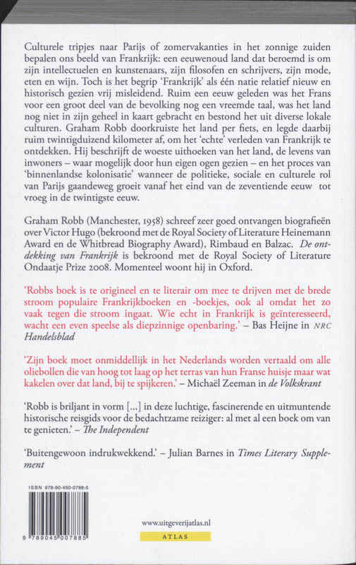 Achterkant van De ontdekking van Frankrijk