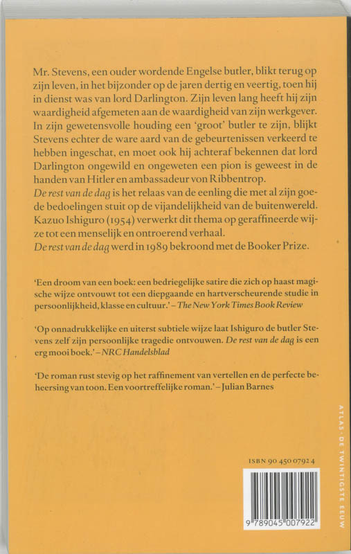 Achterkant van De rest van de dag