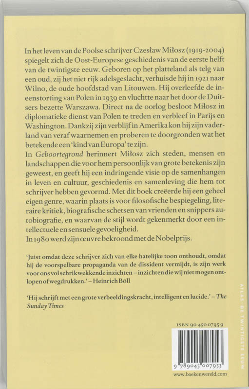 Achterkant van Geboortegrond