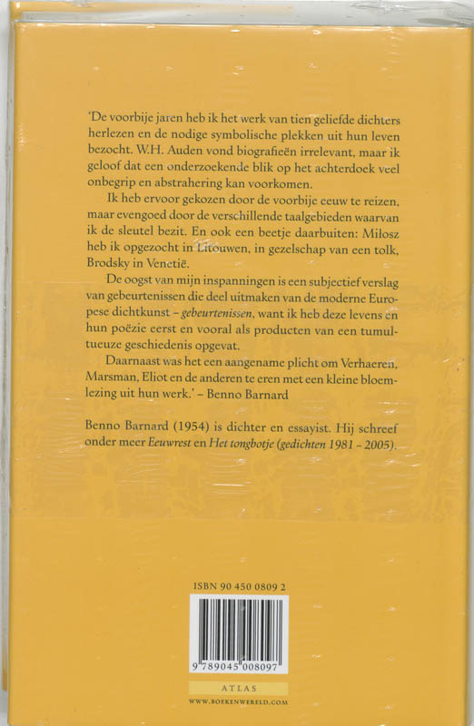 Achterkant van Dichters van het avondland