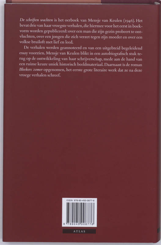 Achterkant van De schriften wachten