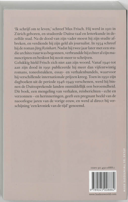 Achterkant van Dagboek 1946-1949