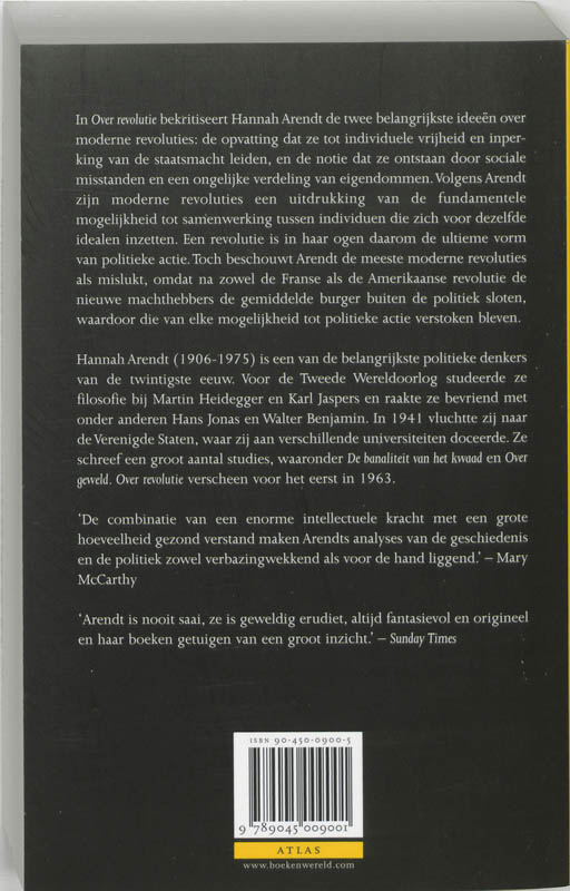 Achterkant van Over revolutie
