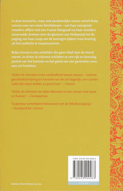 Achterkant van Achter de schermen