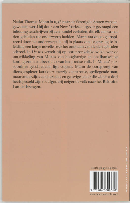 Achterkant van De wet