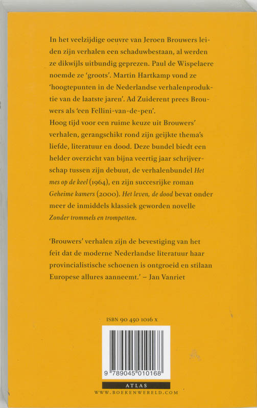 Achterkant van Het leven, de dood