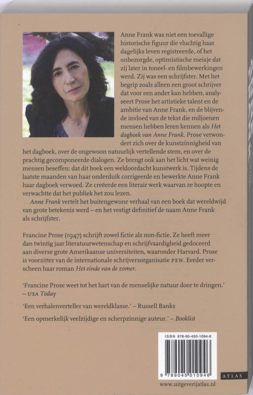 Achterkant van Anne Frank