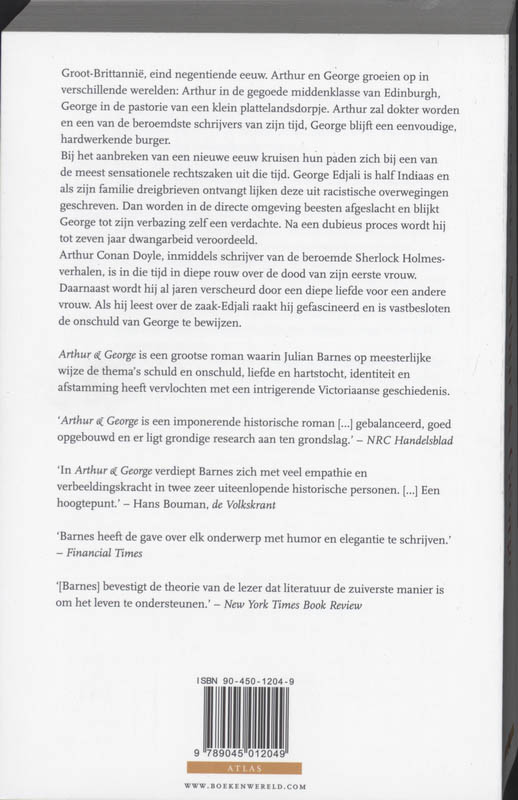 Achterkant van Arthur en George
