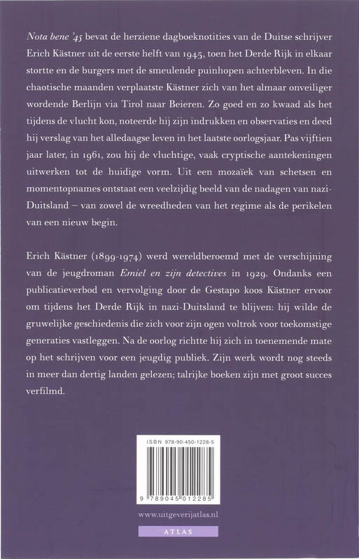 Achterkant van Nota bene '45