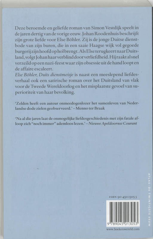 Achterkant van Else Bohler Duits dienstmeisje