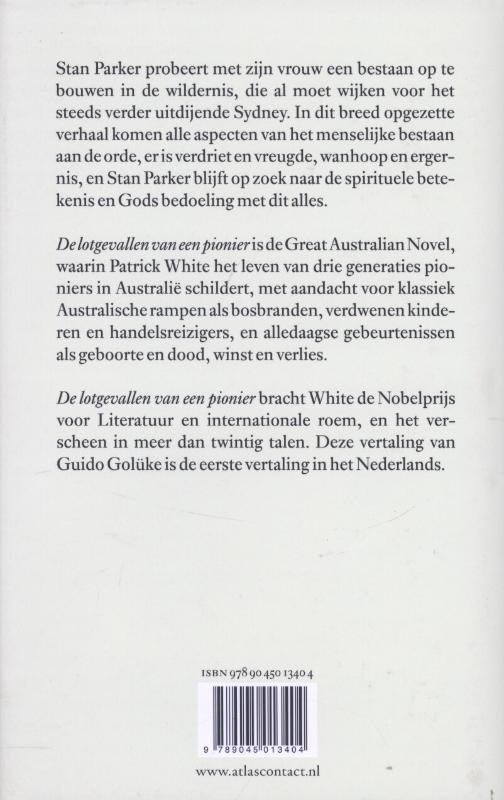 Achterkant van De lotgevallen van een pionier