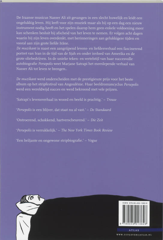 Achterkant van De muzikant