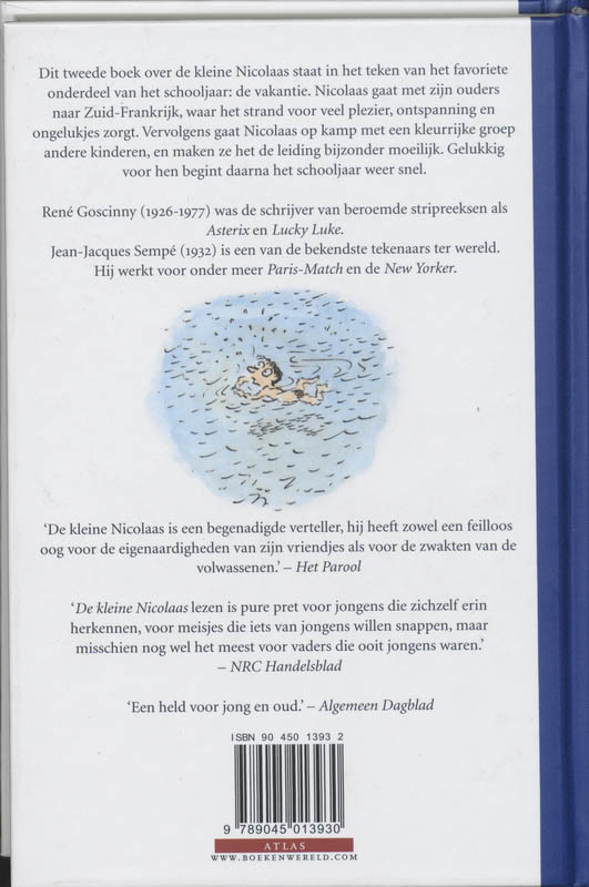 Achterkant van De vakantie van de kleine Nicolaas