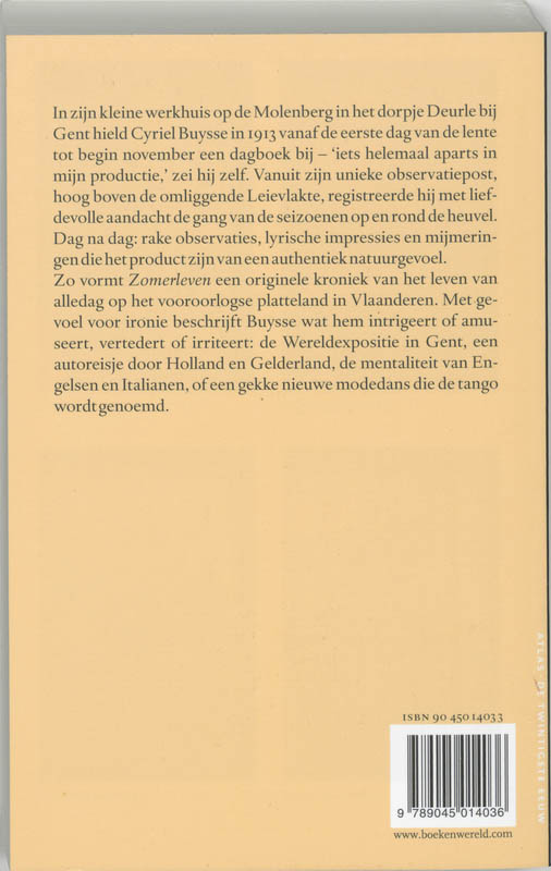 Achterkant van Zomerleven