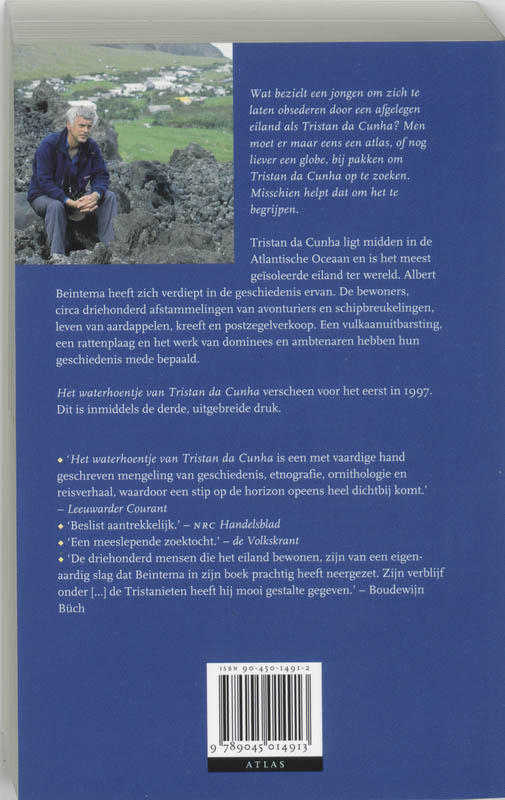 Achterkant van Het waterhoentje van Tristan da Cunha