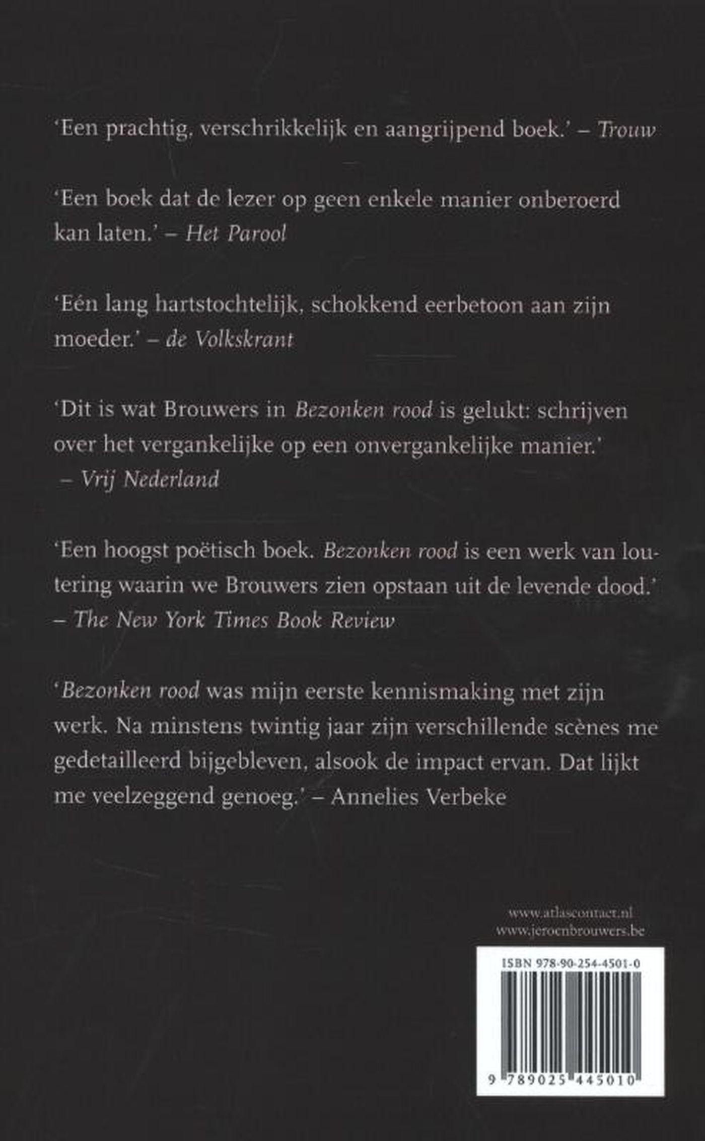 Achterkant van Bezonken rood