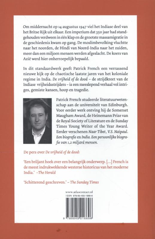 Achterkant van De vrijheid of de dood
