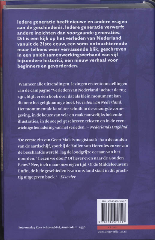 Achterkant van Verleden van Nederland nieuw omslag