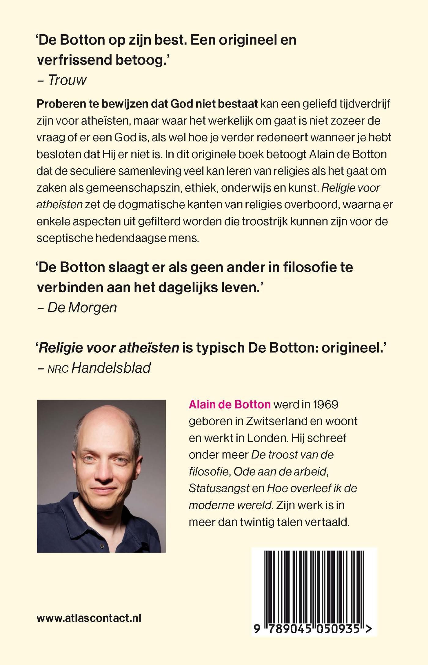 Achterkant van Religie voor atheïsten