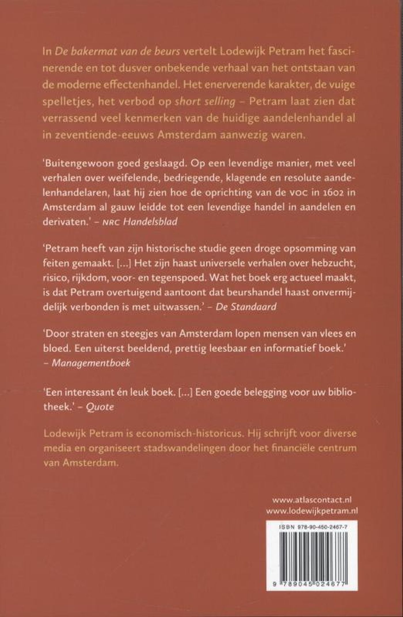 Achterkant van De bakermat van de beurs