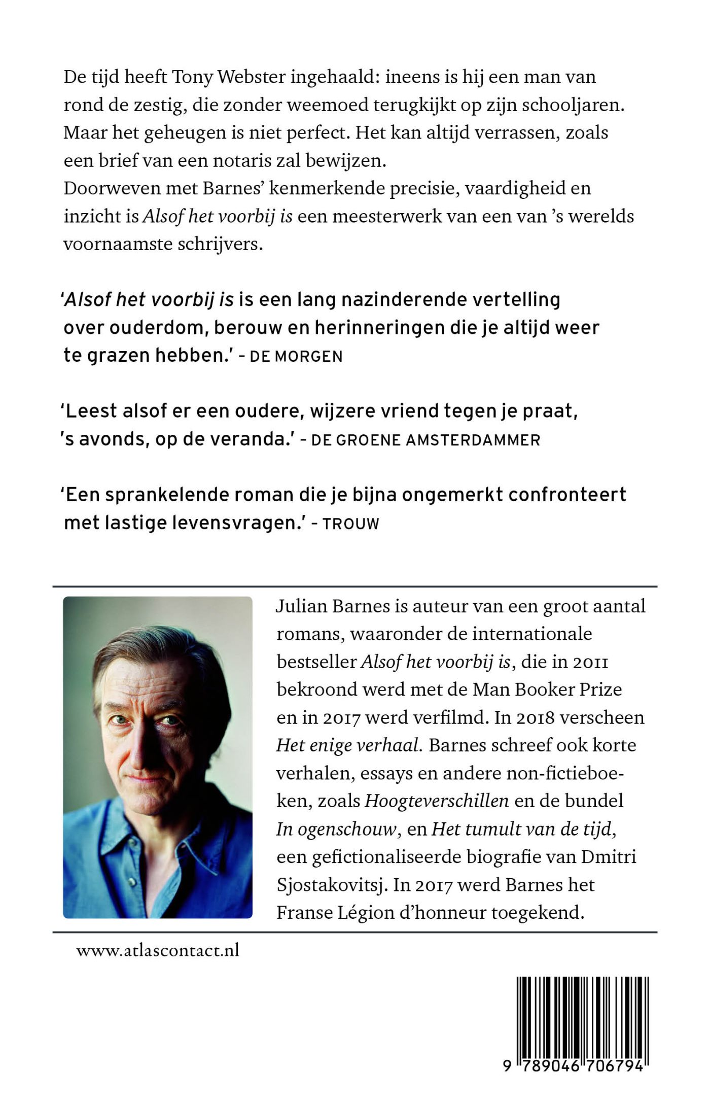 Achterkant van Alsof het voorbij is