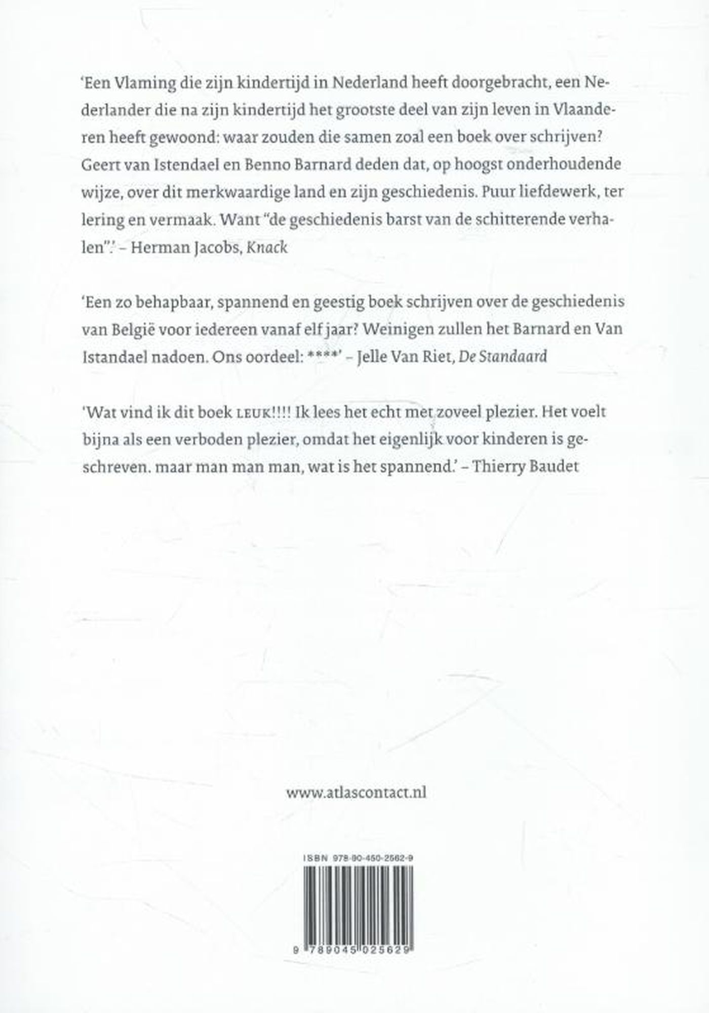 Achterkant van Een geschiedenis van Belgie