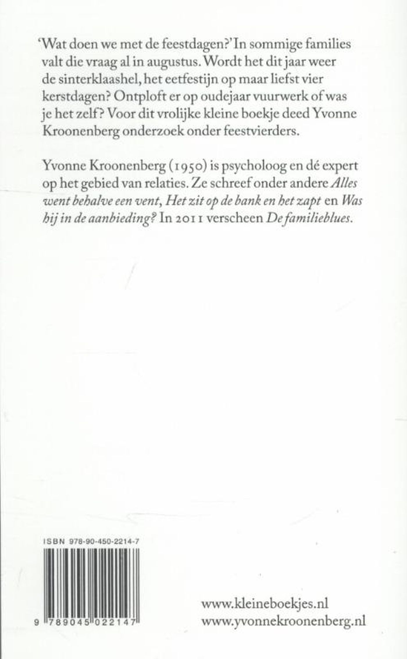 Achterkant van Hoe komen we de feestdagen door?