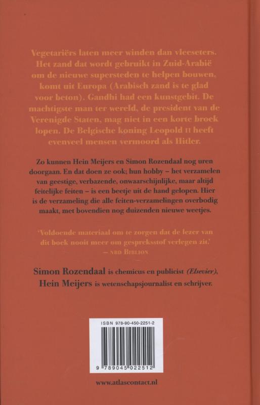 Achterkant van Encyclopedie van nutteloze feiten