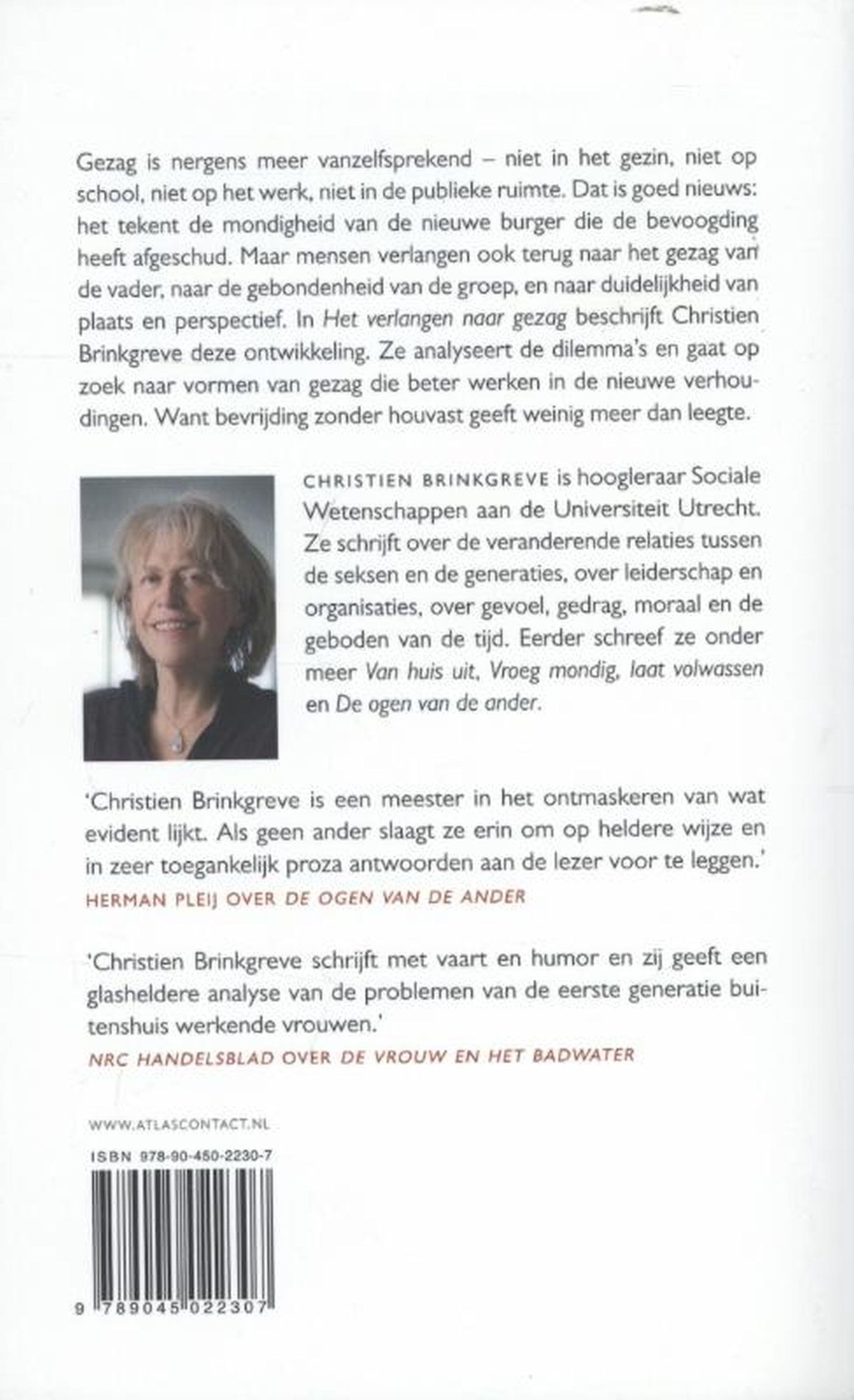 Achterkant van Het verlangen naar gezag