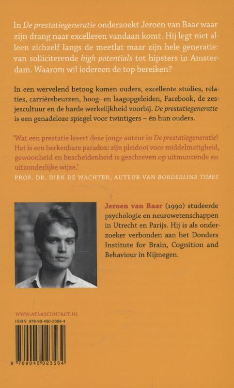 Achterkant van De prestatiegeneratie